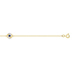 Armband 750/18 K Gelbgold mit Saphir