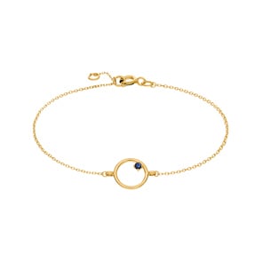 Armband 750/18 K Gelbgold mit Saphir