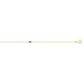 Armband 750/18 K Gelbgold mit Saphir Marquise