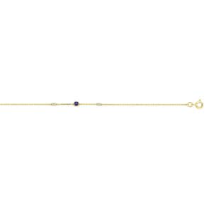 Armband 750/18 K Gelbgold mit Saphir & Zirkonia