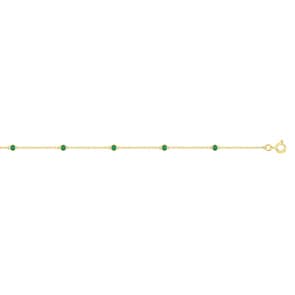 Armband 750/18 K Gelbgold mit Smaragden