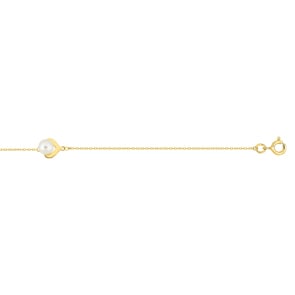 Armband 750/18 K Gelbgold mit Süsswasserzuchtperle 5.0mm