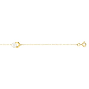 Armband 750/18 K Gelbgold mit Süsswasserzuchtperle 6.0mm