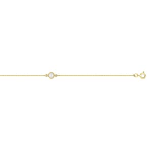 Armband 750/18 K Gelbgold mit Süsswasserzuchtperle & Diamanten 0.03 ct