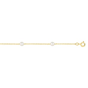 Armband 750/18 K Gelbgold mit Süsswasserzuchtperlen