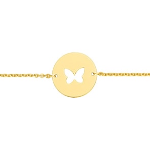 Armband 750/18 K Gelbgold, Schmetterling