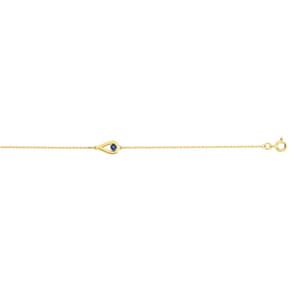 Armband 750/18 K Gelbgold Tropfen mit Saphir
