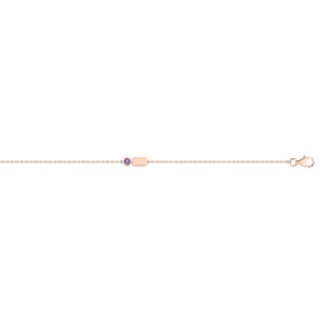 Armband 750/18 K Roségold mit Amethyst rund