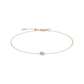 Bracelet 750/18 K Rose Gold with Diamond 0.05 ct H/si