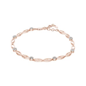 Bracelet 750/18 K Rose Gold with Diamond 0.38 ct H/si