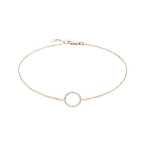 Armband 750/18 K Roségold mit Diamanten 0.09 ct H/si