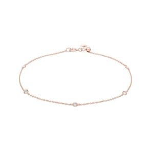 Armband 750/18 K Roségold mit Diamanten 0.15 ct H/si