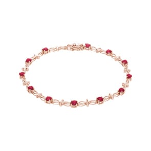 Ruby Bracelet 750/18 K Rose Gold