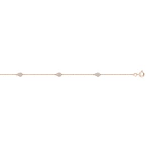 Bracelet 750/18 K Rose Gold with Cubic Zirconia Pavé