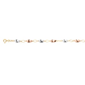 Armband 750/18 K Tricolor 18cm
