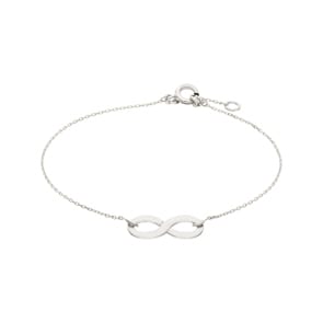 Bracelet or gris 750/18 ct 18cm, Infinity