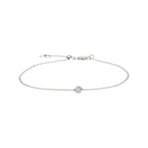 Armband 750/18 K Weissgold mit Diamant 0.05 ct H/si