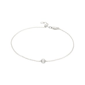 Bracelet or gris 750/18 ct avec diamant 0.10 ct H/si