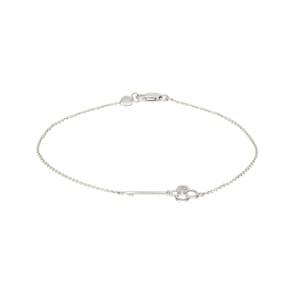 Bracelet 750/18 K White Gold with Diamonds 0.02 ct H/si, Key