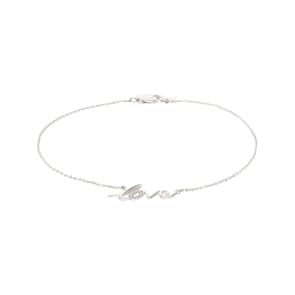Bracelet or gris 750/18 ct avec diamants 0.03 ct H/si, Love