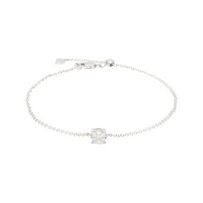 Bracelet or gris 750/18 ct avec diamants 0.11 ct H/si