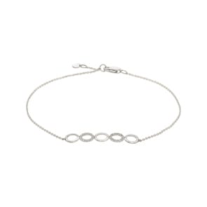 Armband 750/18 K Weissgold mit Diamanten 0.15 ct H/si