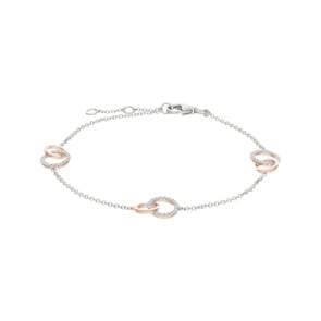 Armband 750/18 K Weissgold mit Diamanten 0.19ct H/si