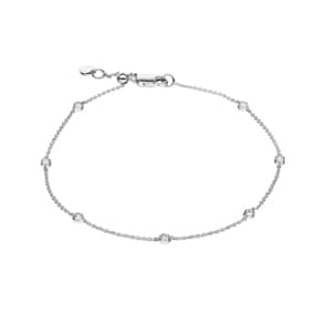 Bracelet or gris 750/18 ct avec diamants 0.20 ct H/si