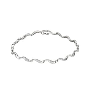 Armband 750/18 K Weissgold mit Diamanten 0.23 ct H/si