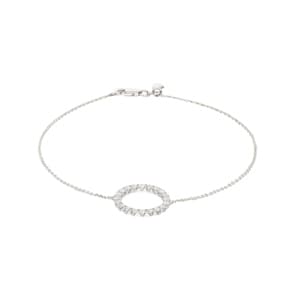 Bracelet 750/18 K White Gold with Diamonds 0.50 ct H/si