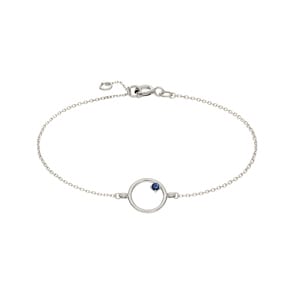 Armband 750/18 K Weissgold mit Saphir