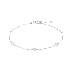 Armband 750/18 K Weissgold mit Zirkonia