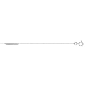 Bracelet or gris 750/18 ct avec zircones 18cm