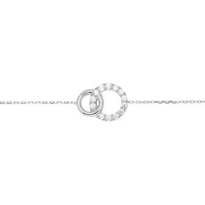 Armband 750/18 K Weissgold mit Zirkonia