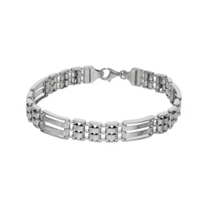 Armband 925 Silber rhodiniert 10mm - 22cm