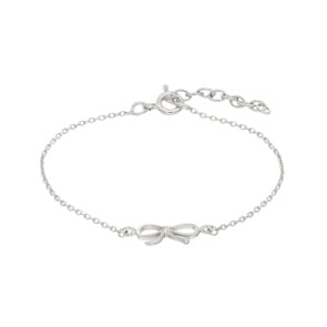 Armband 925 Silber rhodiniert 14cm, Schleife