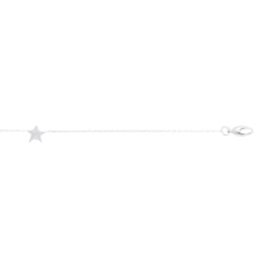 Bracelet Argent 925 rhodié 14cm, Étoile