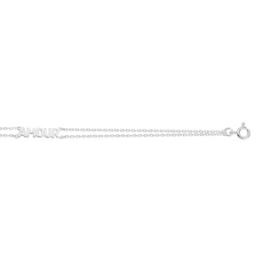 Bracelet Argent 925 rhodié 19cm, Amour