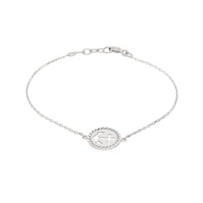 Armband 925 Silber rhodiniert 19cm, Anker