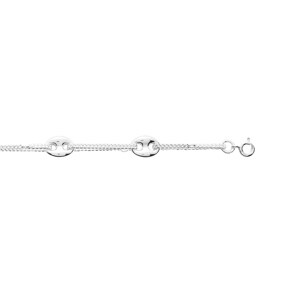 Armband 925 Silber rhodiniert 19cm, Fantasie
