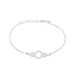 Armband 925 Silber rhodiniert 19cm, Fantasie