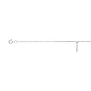 Armband 925 Silber rhodiniert 19cm, Feder