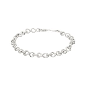 Bracelet Argent 925 rhodié 19cm, Infinity