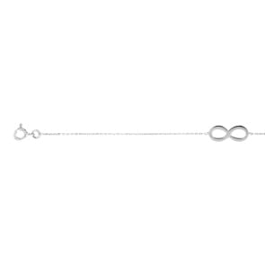 Armband 925 Silber rhodiniert 19cm, Infinity