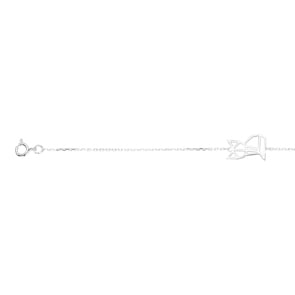 Bracelet Argent 925 rhodié 19cm, Chat