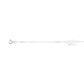 Armband 925 Silber rhodiniert 19cm, Origami Boot
