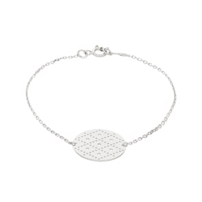 Bracelet Argent 925 rhodié 19cm, Ornement