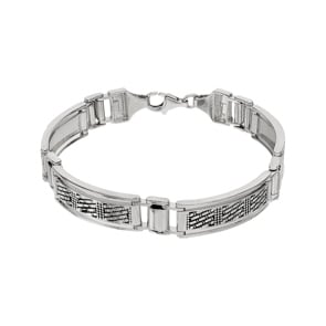 Armband 925 Silber rhodiniert 9.5mm - 19cm