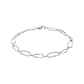 Armband 925 Silber rhodiniert mit Zirkonia 18cm