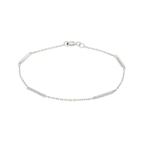 Armband 925 Silber rhodiniert mit Zirkonia 18cm